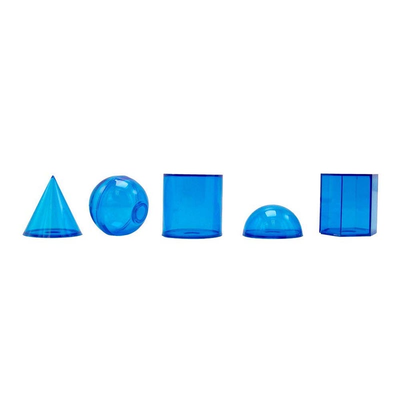 hand2mind hand2mind Blue Power Geometric Solids (Set of 12) - Image 2