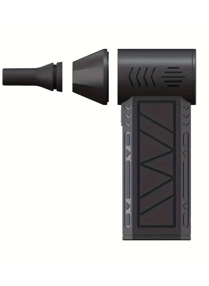 Saudi Deals - Compressed Air Duster, 130,000 RPM Electric Air Blower with 3 Adjustable Speed Settings, 5000mAh Rechargeable Cordless Design, Turbo Jet Fan for Computer Keyboards, and Car - Image 1