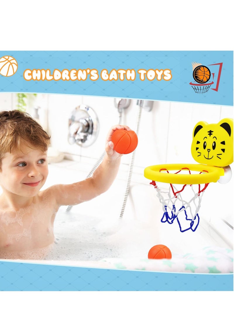NIBEMINENT Basketball Hoop Bath Toy, Water Game Toys, 3 Inflatable Balls, Toys Set Gift for Baby Toddler Boys Girls 1 2 Toy - Image 4