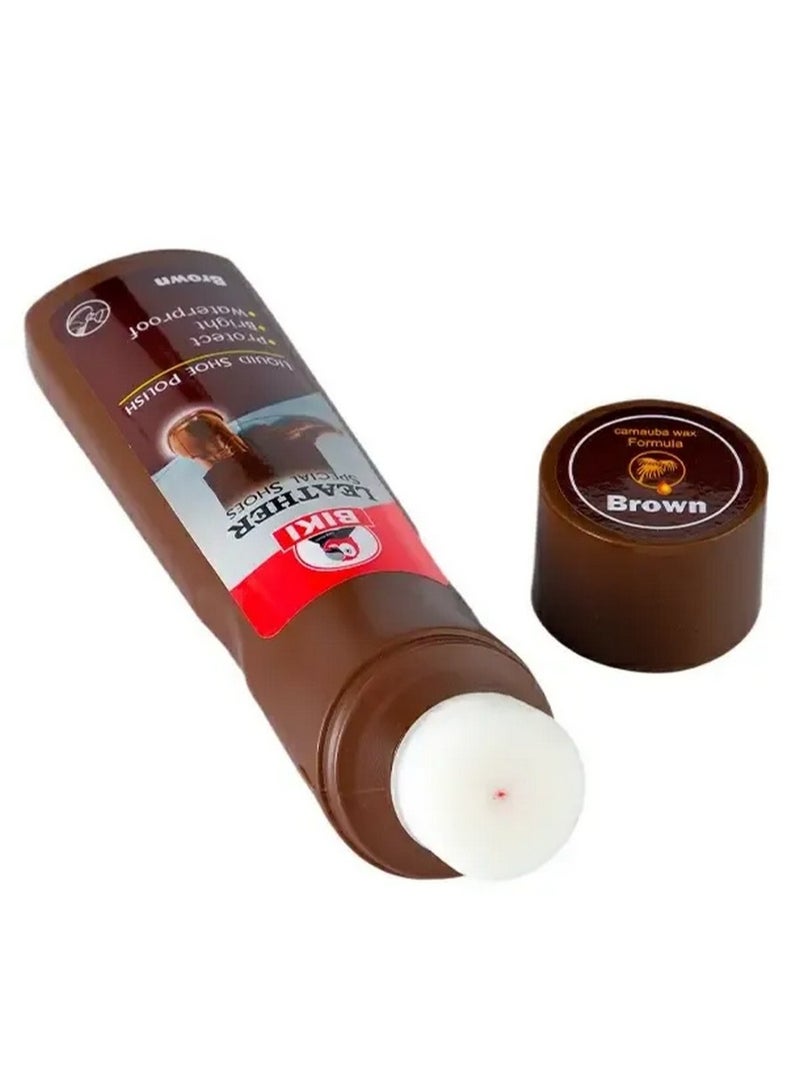 بيكي ملمع أحذية سائل مع إسفنجة وضع بني 75 مل - Image 2