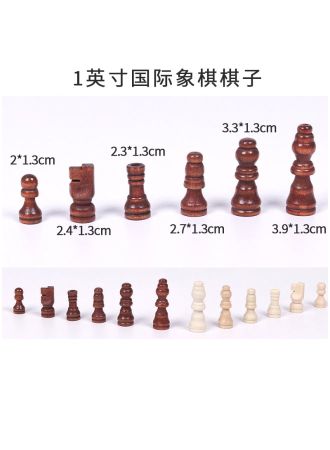 Direct Wooden Chess Pieces Magnetic Velvet King Height 1-3.5 Inches Without Chessboard - Image 1