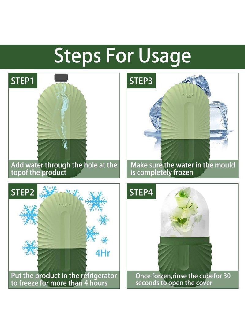 Dominy Ice Roller for Face and Gua Sha Set, Ice Face Roller Mold for Skin Care, Face Ice Roller and Gua Sha tools, Ice Cube Roller for Eyes and Neck, Remove Puffiness, Lift Skin, Remove Fine Lines - Image 5