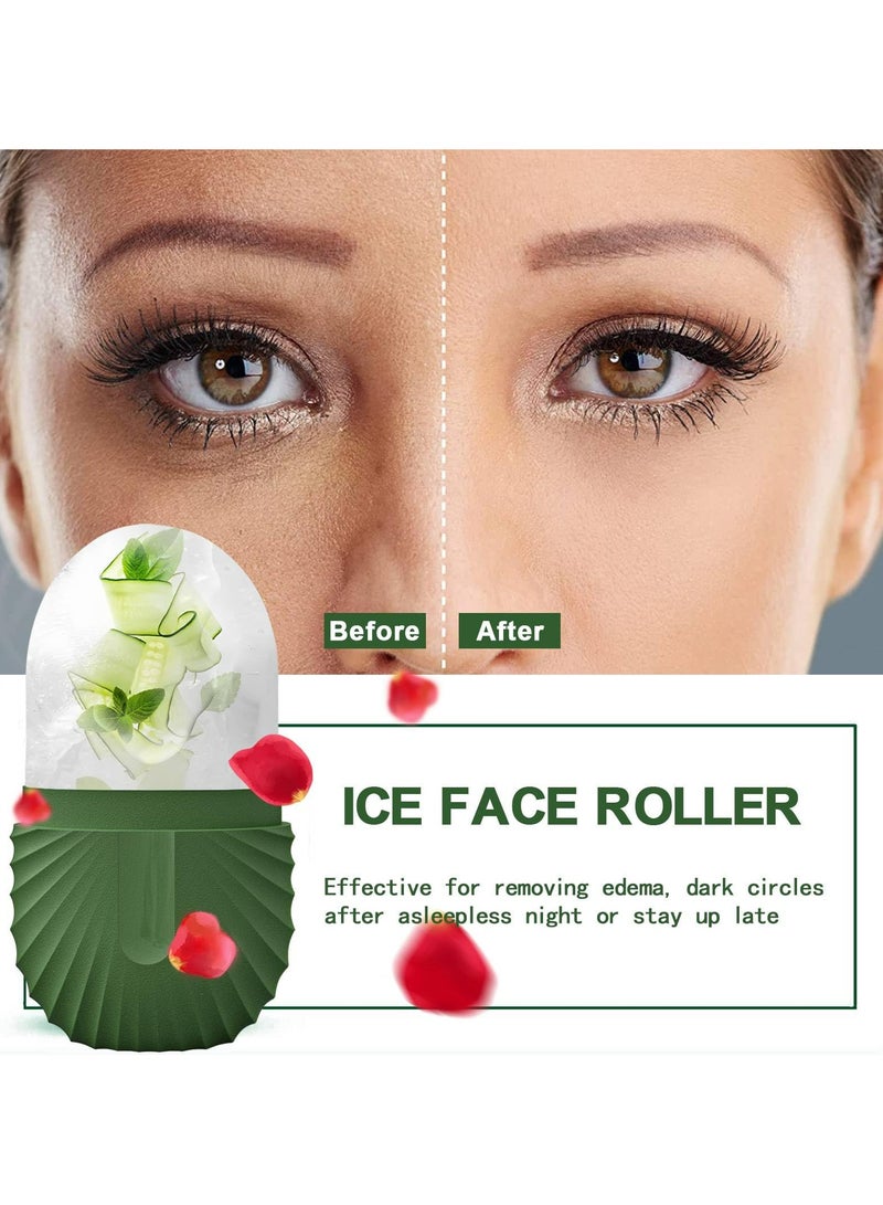 Dominy Ice Roller for Face and Gua Sha Set, Ice Face Roller Mold for Skin Care, Face Ice Roller and Gua Sha tools, Ice Cube Roller for Eyes and Neck, Remove Puffiness, Lift Skin, Remove Fine Lines - Image 4
