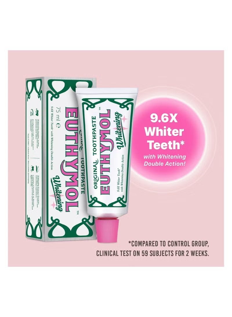 Euthymol Whitening Toothpaste,Stain Removal in 2 Weeks, Long-Lasting Freshness for Sensitive Gum and Teeth. Bad Breath, Cavity Prevention,1X75ml - Image 3