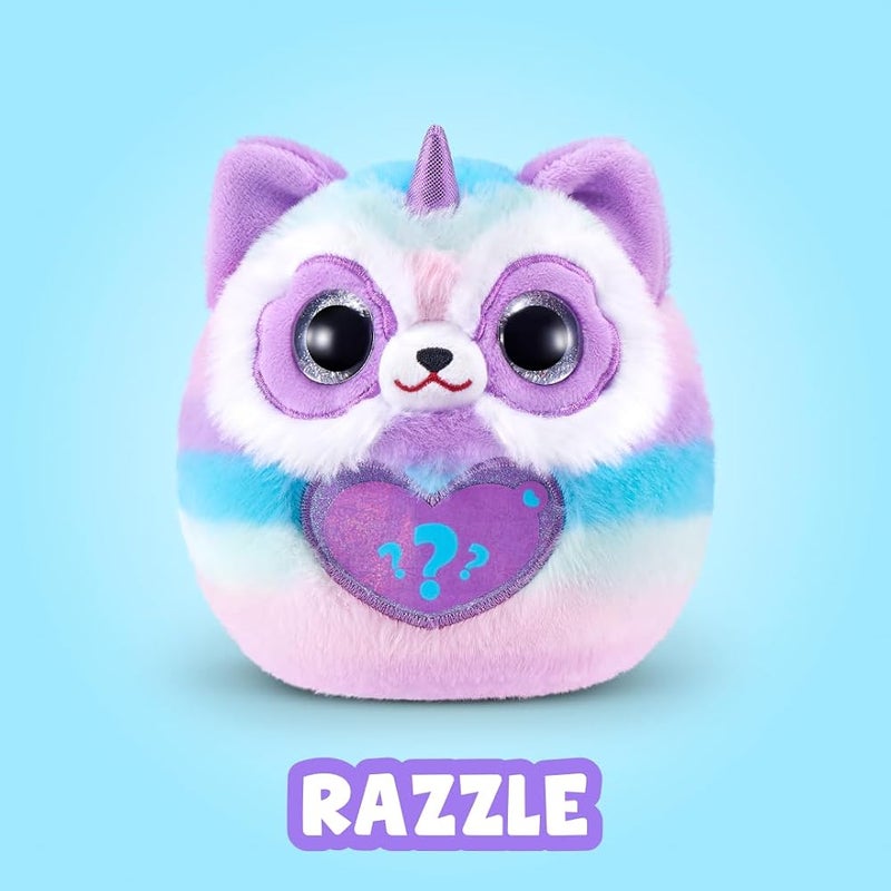راينبوكورنز سلسلة Rainbocorns Magicorn 1 (Raccoon) من ZURU – لعبة وسادية سحرية مفاجئة، موجودة في زجاجة سحرية قابلة للجمع، تحتوي على Booboocorn، ملصقات، بودرة فقاعات، وإكسسوارات إبداعية، مناسبة للفتيات (أعمار 3 سنوات فما فوق). - Image 4