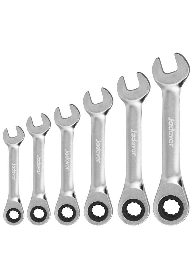 jadever 6 Pcs Short ratchet spanner set JDSP6406 - Image 2