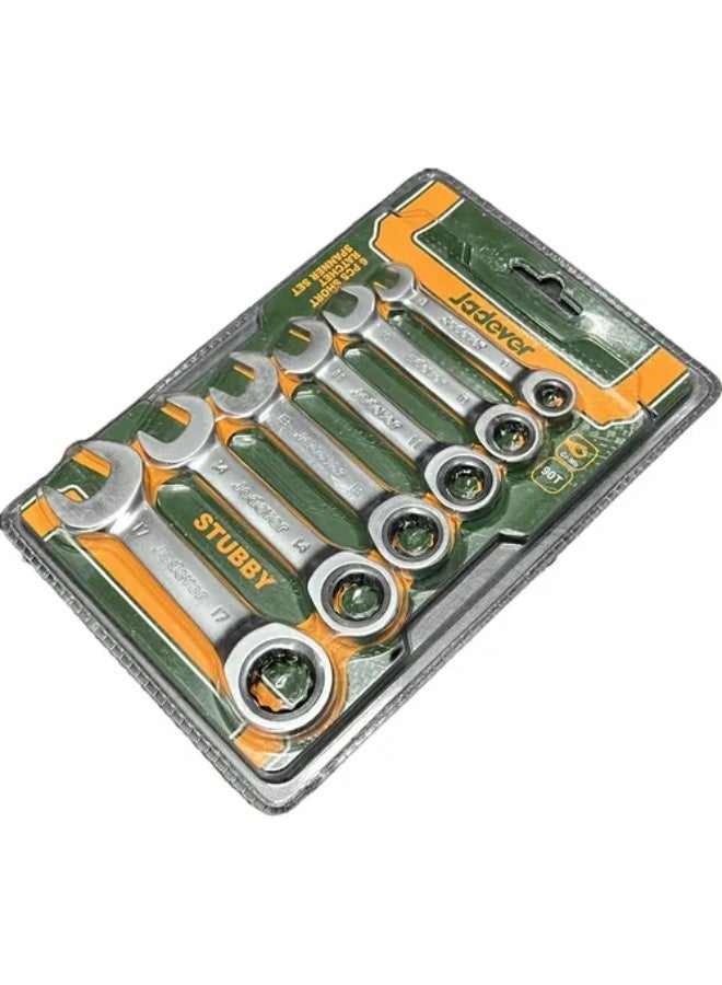 jadever 6 Pcs Short ratchet spanner set JDSP6406 - Image 4