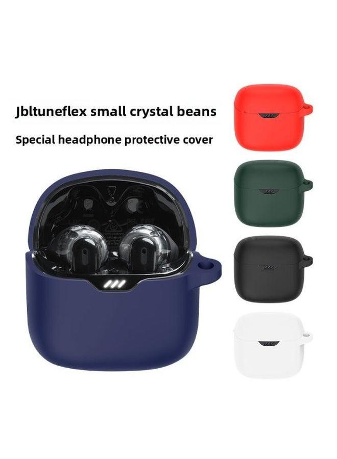 Suitable For JBL TUNE FLEX Small Crystal Bean Earphone Case Silicone Anti-fall Dustproof Charging Bin Case-Color:Black-Model:JBL Beans - Image 2