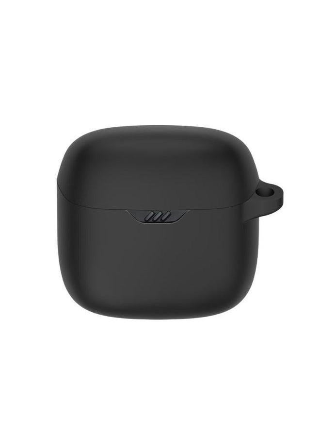 Suitable For JBL TUNE FLEX Small Crystal Bean Earphone Case Silicone Anti-fall Dustproof Charging Bin Case-Color:Black-Model:JBL Beans - Image 1