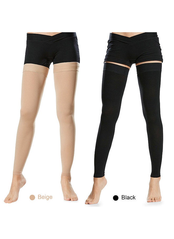 Generic - 1 Pair Thigh High Socks Men Women 20-30mmHg Stockings Sleeves for Varicose Vein Swelling - Image 1