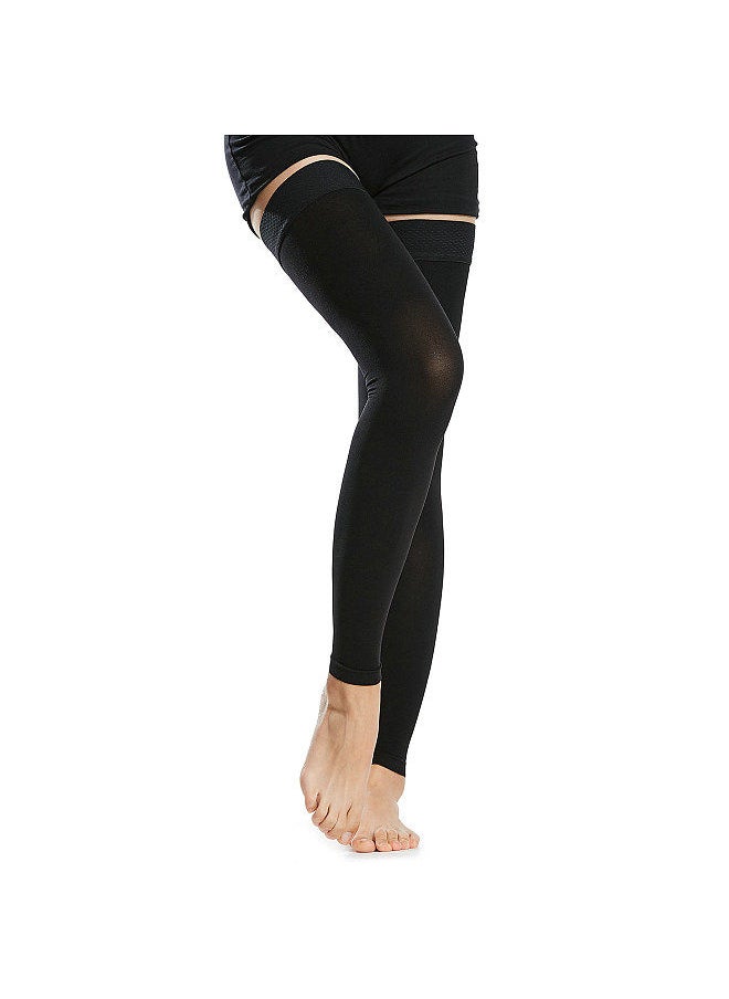 Generic - 1 Pair Thigh High Socks Men Women 20-30mmHg Stockings Sleeves for Varicose Vein Swelling - Image 1