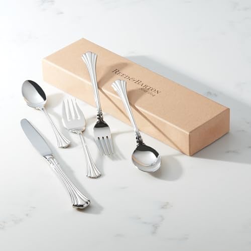 Reed & Barton رييد وبارتون ألوارا طقم أدوات مائدة 5 قطع، 5 قطع، فضي - Image 3