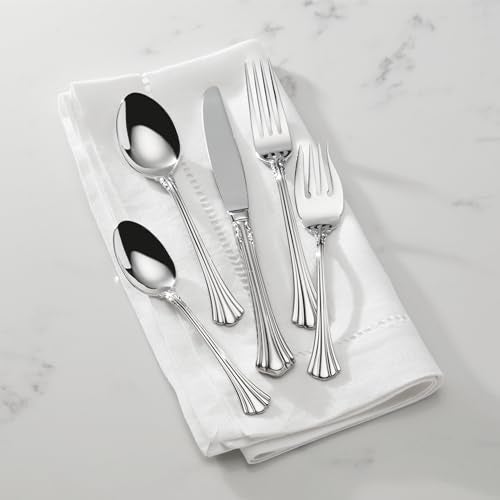 Reed & Barton رييد وبارتون ألوارا طقم أدوات مائدة 5 قطع، 5 قطع، فضي - Image 2