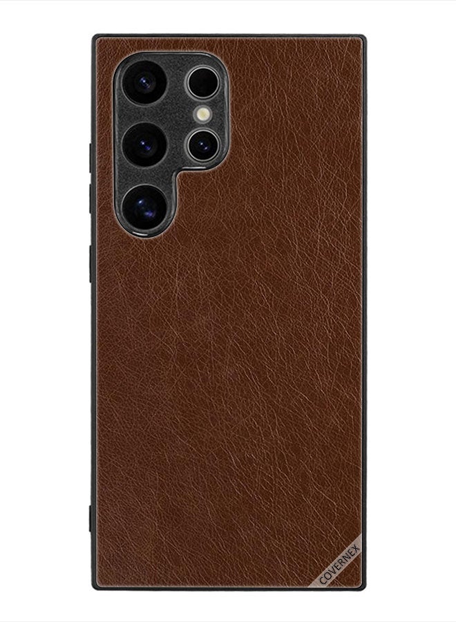 Covernex Protective Case Cover For Samsung Galaxy S24 Ultra Leather Pattern - Image 1