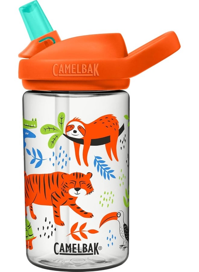 كاميلباك زجاجة CamelBak Eddy+ للأطفال اليومية 400مل – تصميم Spring Safari، مقاومة للسقوط، مانعة للتسرب، صالحة للغسل في غسالة الصحون وخالية من BPA - Image 1