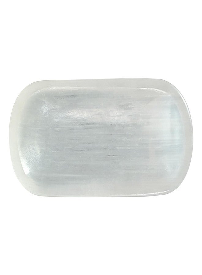 Colaxi Natural Selenite Crystal Bowl, Long Oval Shape Selenite Moroccan Charging Plate Bowl for Cleansing, Healing, Recharging Crystals, Home Decor Housewarming Gift for Men Women, Style A - Image 1