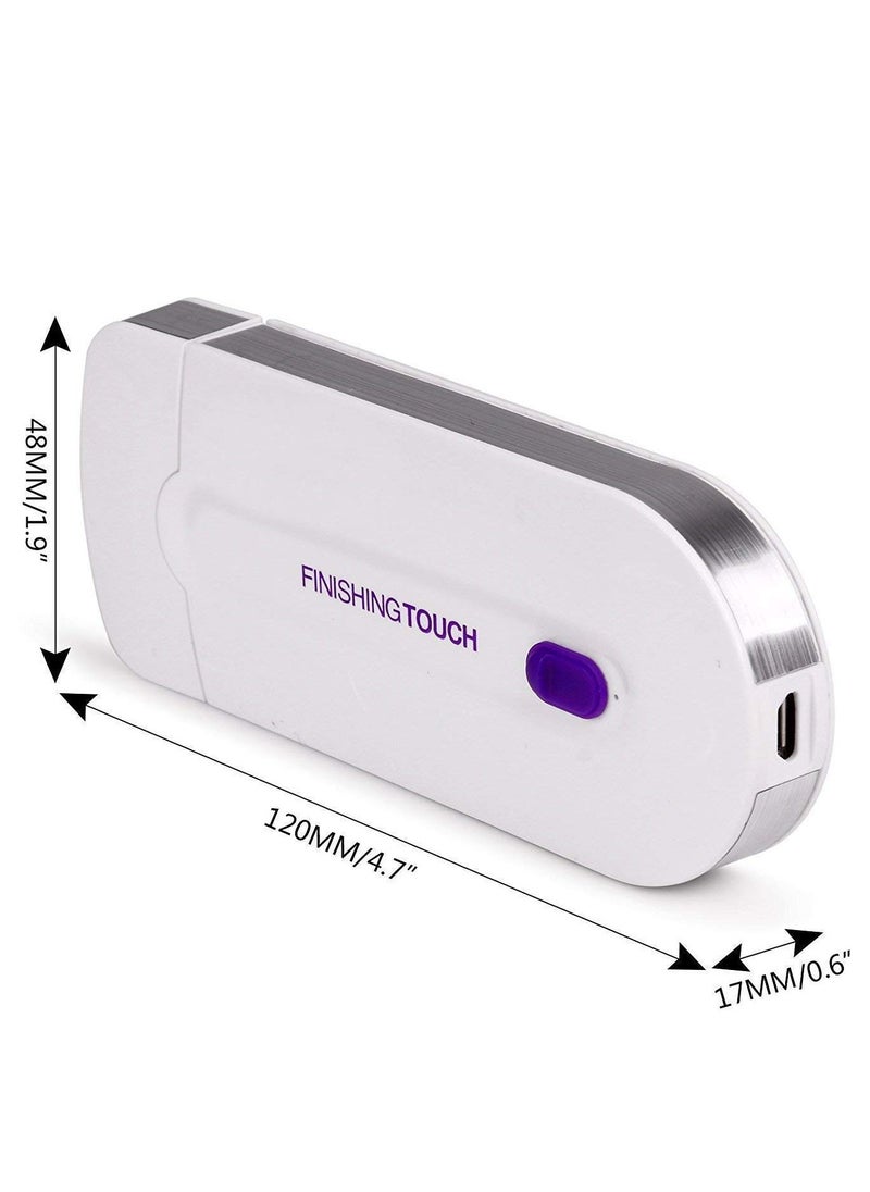finishing touch SunHeart Hubs Finishing Touch Hair Remover | Rechargeable Instant Painless Facial Body Hair Remover Trimmer Shaver for Men and Women | Hair Removal Tool For Women (1Pc, White)  - Image 5