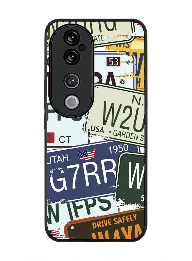 Stylizedd For vivo V40 5G /vivo V40 Pro Case,Slim fit Camera Protection, Shockproof Thin Phone cover - Number Plates - Image 1