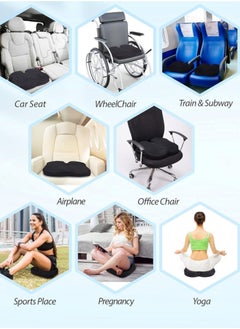 VENDIX Ergonomic Seat Cushion, Premium 5-Layer Memory Foam and Gel Chair Pad with Anti-Slip Base, Long Hours Posture Support Seat for Office, Car, Home,  - Image 5