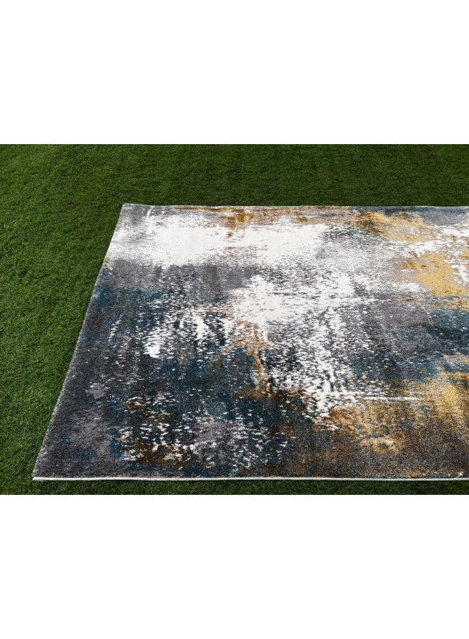 HANDPICKED FURNITURE Abstract Grey Rectangular Carpet Ultra Soft Area Carpets For Bed Room Living Room And Dining Room Anti-Slip Floor Carpets Easy To Clean Made In Turkey 200X300Cm - Image 5