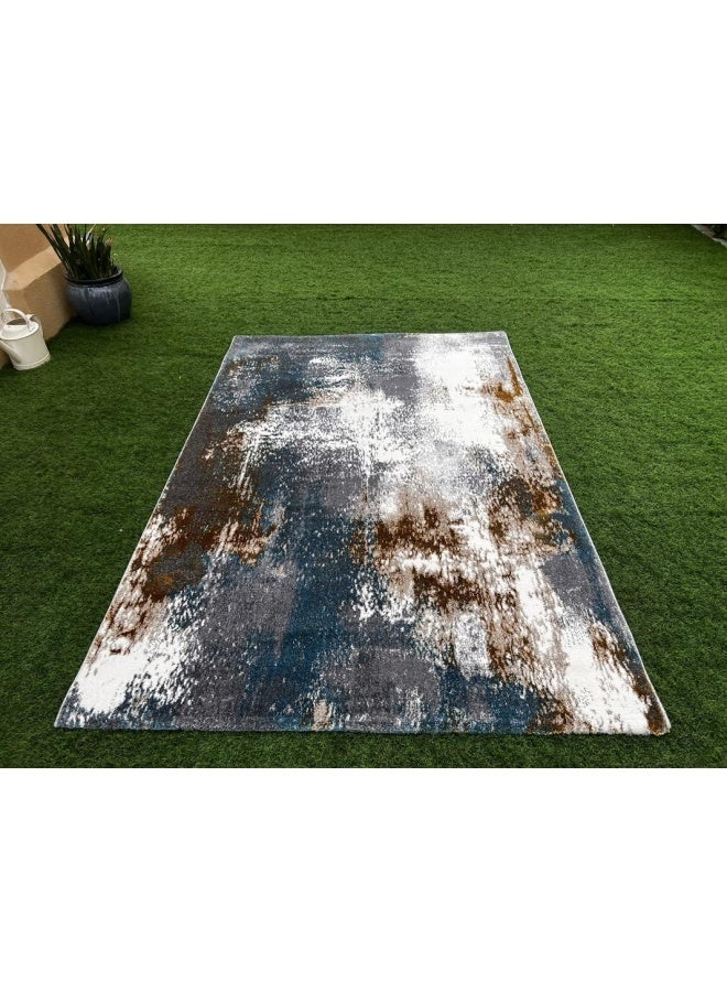 HANDPICKED FURNITURE Abstract Grey Rectangular Carpet Ultra Soft Area Carpets For Bed Room Living Room And Dining Room Anti-Slip Floor Carpets Easy To Clean Made In Turkey 200X300Cm - Image 4