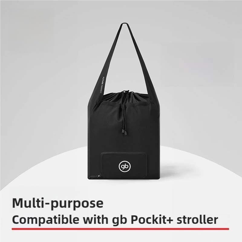 جي بي حقيبة سفر لعربة الأطفال Pocket/Pockit+، بطانة مبطنة، حزام كتف، أسود - Image 1