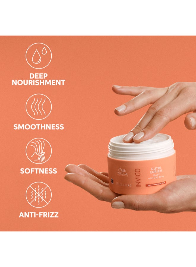 Wella Professionals ماسك إنفيغو نوتري-إنريتش العميق للتغذية - يعيد ترطيب الشعر الجاف والمجهد للنعومة والحيوية (150 مل) - Image 3