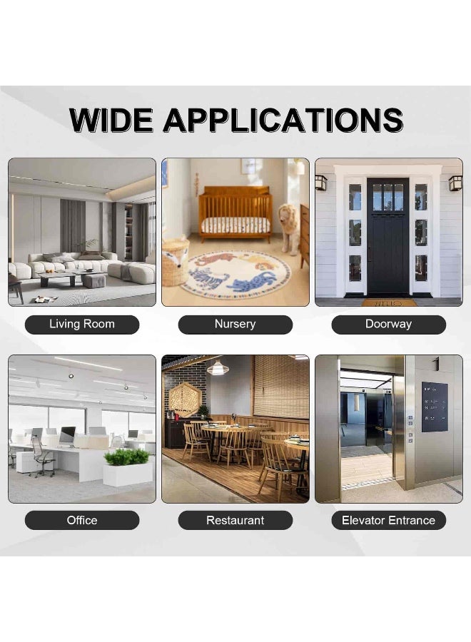 Anmi Clear Acrylic Wall Shelf 5Pack for Smart Security Cameras, Baby & Pet Monitors, Small Floating Shelf for Plants, Speaker, Dog Camera, with Cable Clips - Image 4