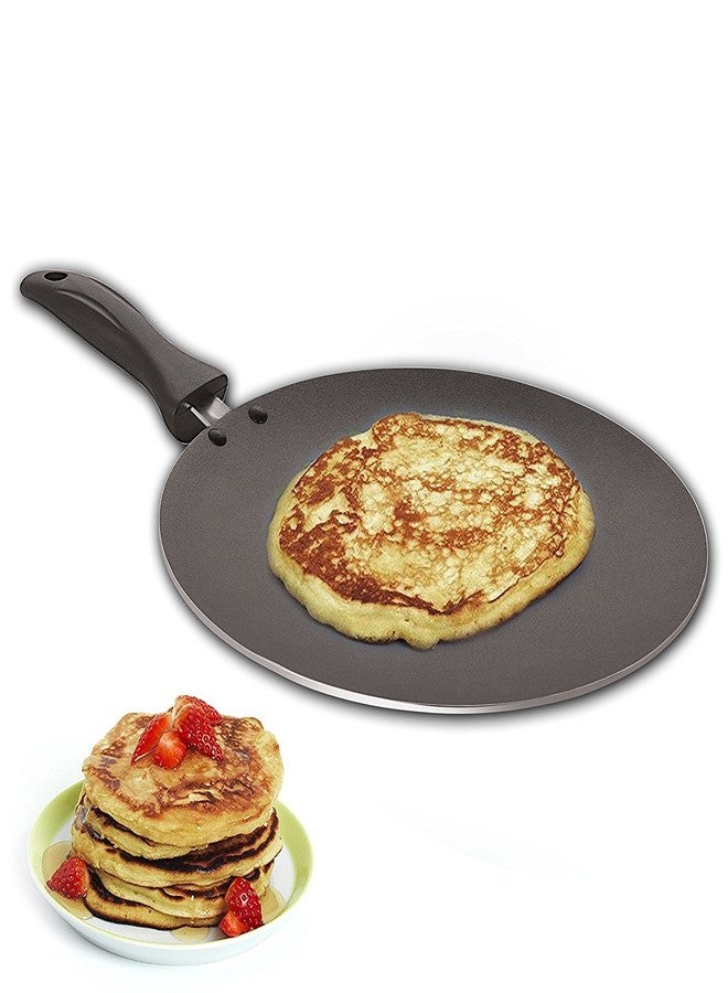 YADNESH Roti Pan Non-Stick Chapati Tawa Roti Tawa Paratha Tava Aluminum Griddle 2.6 MM with Free Wooden Spatula and Scrubber Thickness (275MM) - Image 4