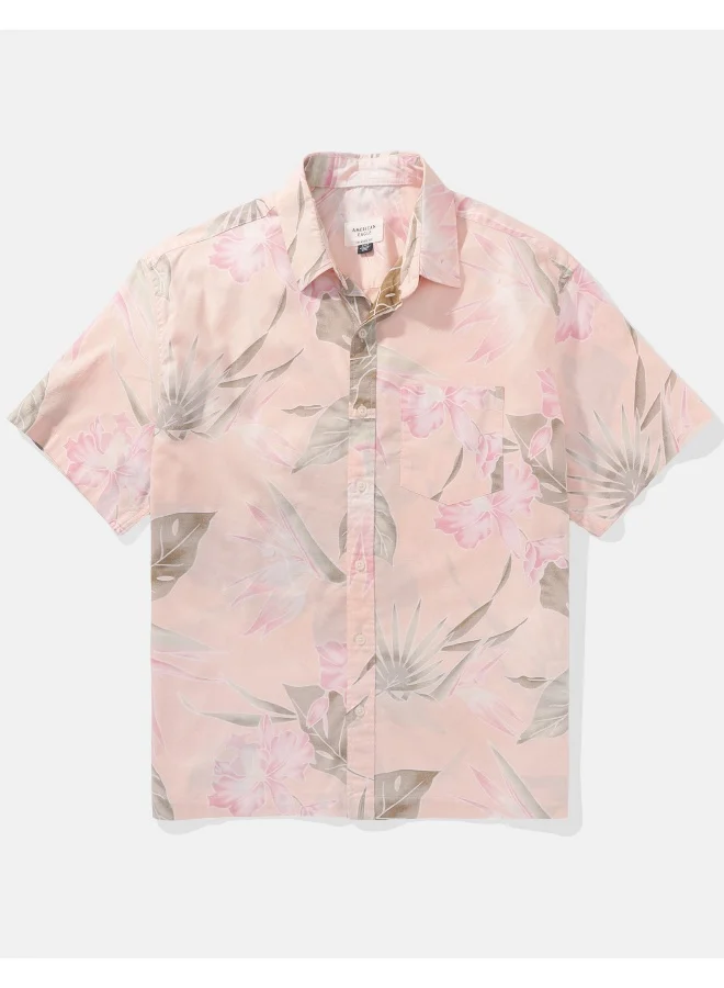 امريكان ايجل Floral Print Button Up Regular Fit Poolside Shirt