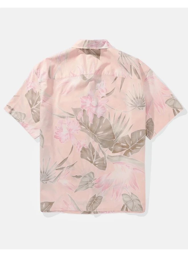 امريكان ايجل Floral Print Button Up Regular Fit Poolside Shirt