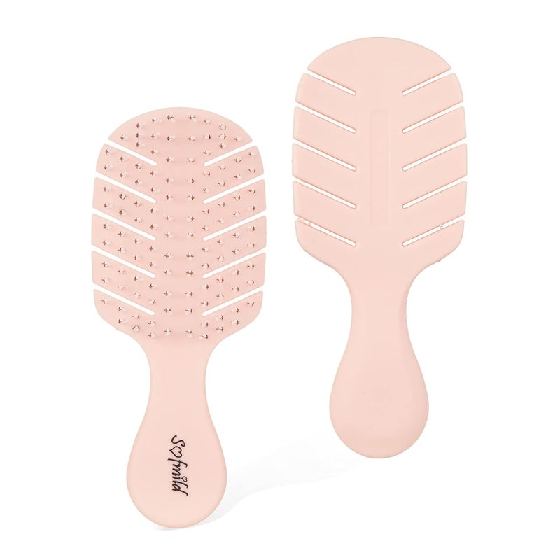 Sofmild Mini Travel Vent Cute Hair BrushFast Dry Shower Detangler BrushGlide Through Tangles With Ease For Women Girl Kids Curly Hair