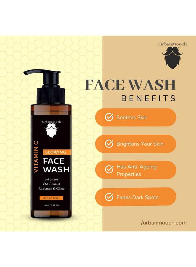 إربان موتش غسول الوجه بفيتامين سي لتفتيح البشرة | جميع أنواع البشرة | بشرة مشرقة ومتوهجة | منعش | خالٍ من البارابين والكبريتات | غسول وجه للرجال | 100 مل - Image 2
