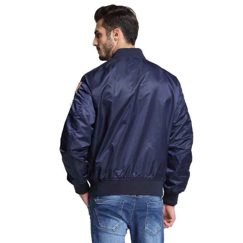 Thin Us Air Force Embroidered Badge Baseball Suit Nasa Bomber Jacket Men'S Workwear Coat Trend - Image 5