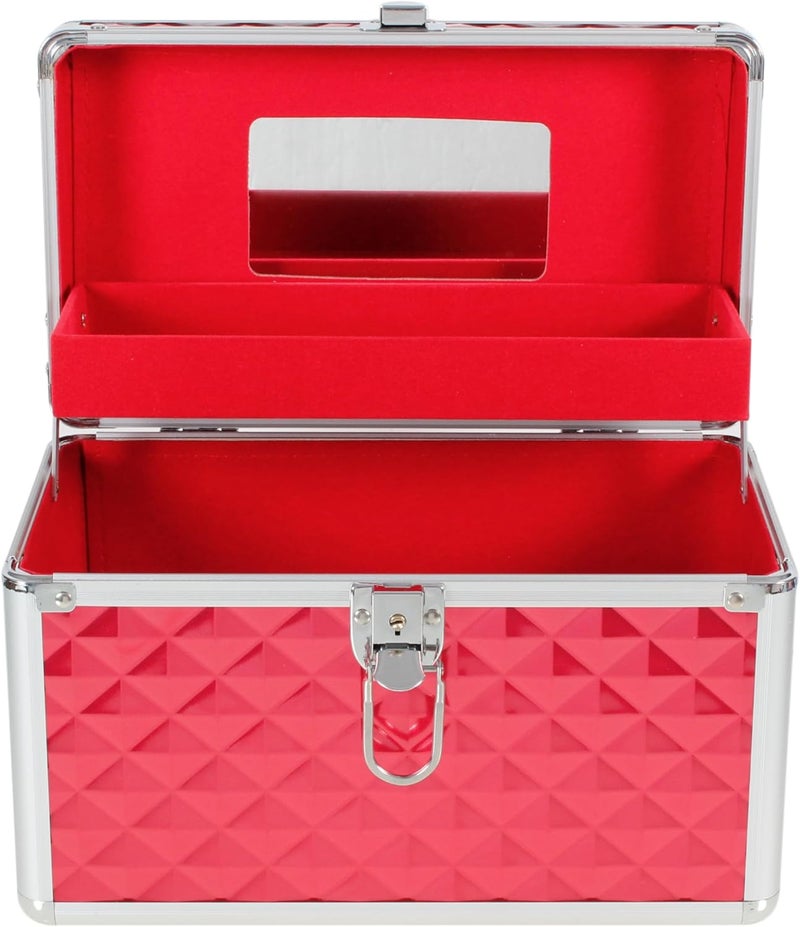 AR BRAND EST. 2021 Aluminium Hard Make Up Travel Storage Box Cosmetic Beauty Vanity Case Organiser - Image 3