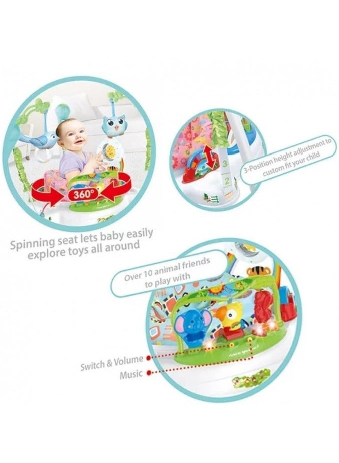 Tropical Jungle Baby Bouncer with Music and Light - Image 3