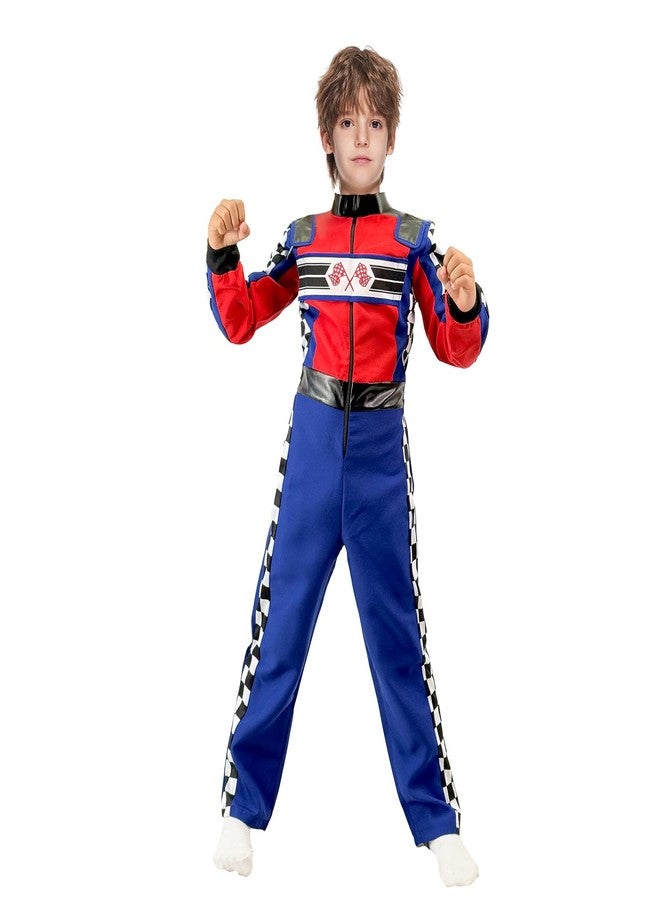 EraSpooky Boy's Race Car Driver Costume Kids Halloween Finish Line Racer Outfits - Image 2