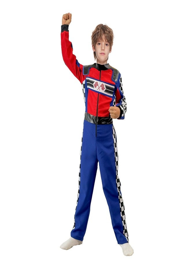 EraSpooky Boy's Race Car Driver Costume Kids Halloween Finish Line Racer Outfits - Image 4