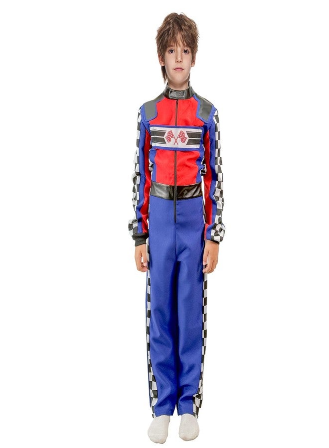 EraSpooky Boy's Race Car Driver Costume Kids Halloween Finish Line Racer Outfits - Image 3