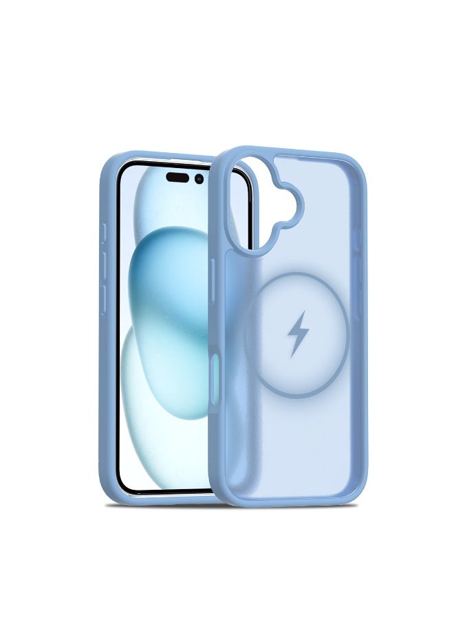 NIBEMINENT TPU Skin Feel Protection Case With Magsafe For iPhone 16, Royal Blue