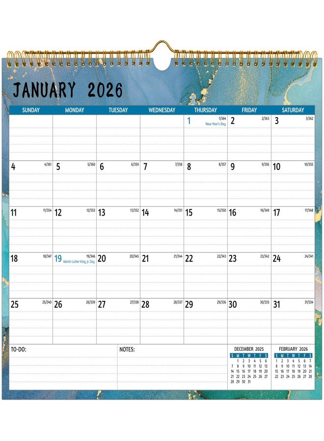 BowCuk Wall Calendar 2026-2027 - 2 Year Calendar 2026-2027, Jan 2026 - Dec 2027, 14.57 x 11.42 In, 2026 Calendar 24 Months, Monthly Calendar 2026, with Ruled Blocks, Thick Paper, Holidays, To-do List ＆ Notes - Image 1