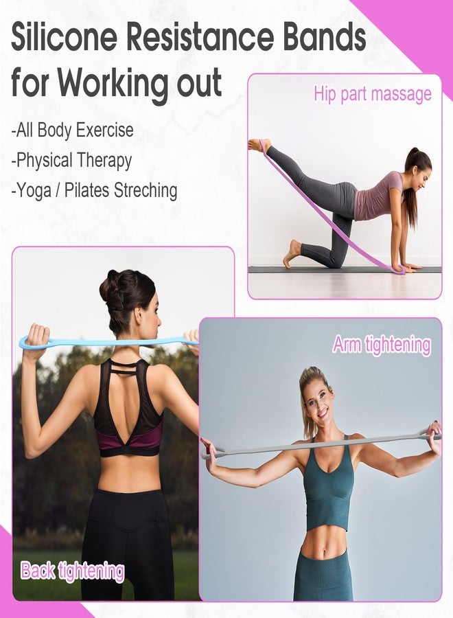 Soulchen 5 Pack Figure 8 Resistance Bands with Handles 10 Lbs-25 Lbs-35 Lbs-40 Lbs-50 Lbs Elastic Bands for for Arm and Shoulder Stretch, Workout for Women Men(Color Scheme 1,Classic) - Image 4