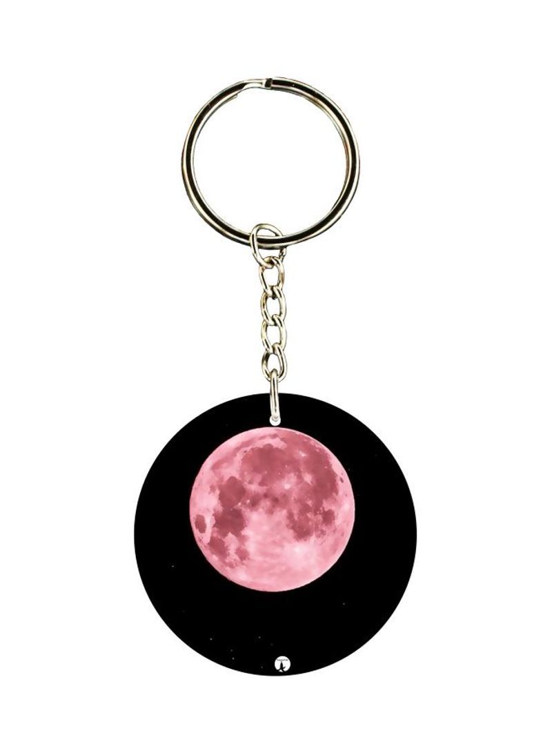 Moon Printed Dual Sided Keychain