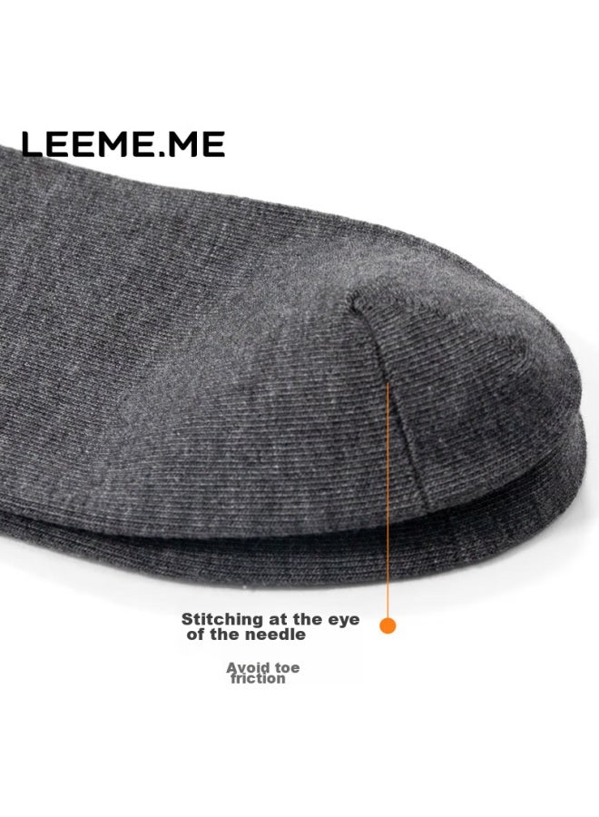 Leeme.me Li Mi جوارب رجالية، جوارب رجالية مقاومة للروائح للخريف والشتاء، جوارب قصيرة بحلقة أذن، جوارب قارب رجالية، 4 أبيض - Image 2