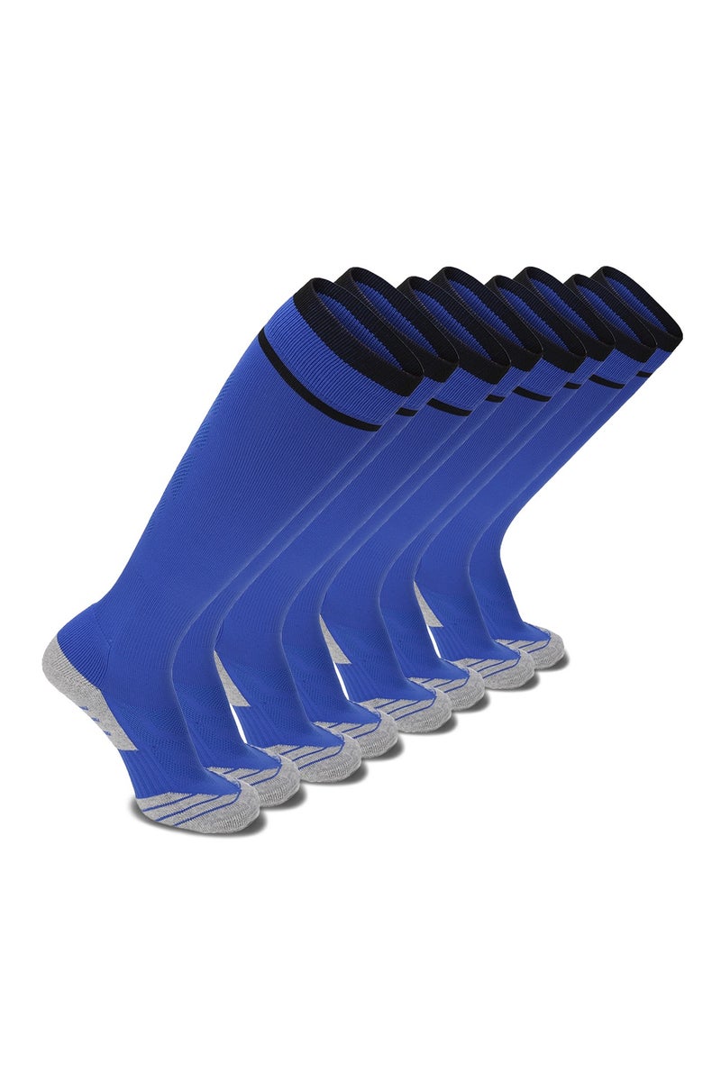 SKY WING Unisex Athletic Knee High Breathable Compression Solid Tube Soccer Football Sport Socks 1/2/3/4 Pairs for Youth Adult - Image 1