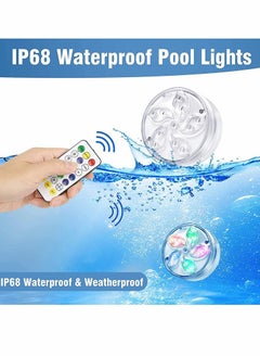 Generic Underwater Pool Lights for Above Ground Pools, Floating Waterproof Magnetic Submersible LED Lights with Remote for Swimming Pool, Inground Pond, and Tub, Color Changing  - Image 3