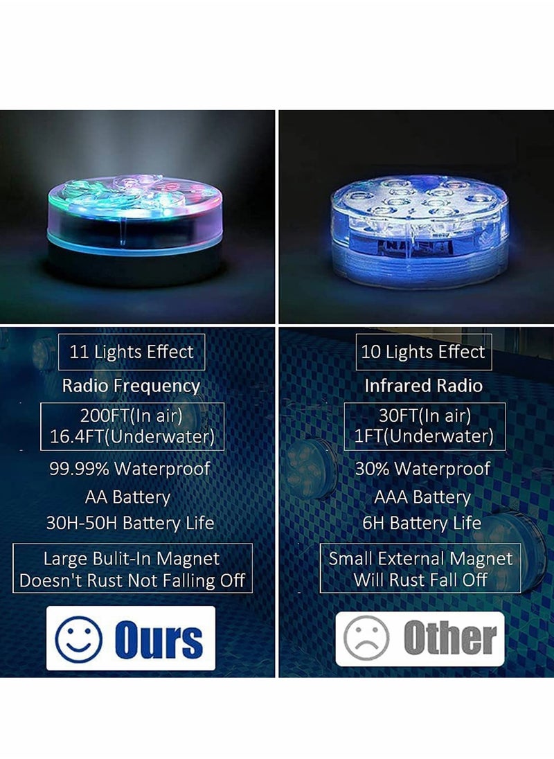 Generic - Underwater Pool Lights for Above Ground Pools, Floating Waterproof Magnetic Submersible LED Lights with Remote for Swimming Pool, Inground Pond, and Tub, Color Changing - Image 1
