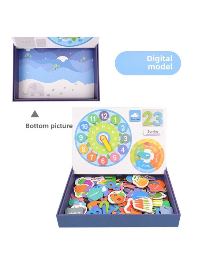 Xiaohou Bird Number Letter التهجئة المغناطيسية تاريخ الأسبوع الفاكهة المعرفية لعب الأطفال منفذ اللون: XHN-التهجئة المغناطيسية الرقمية - Image 1