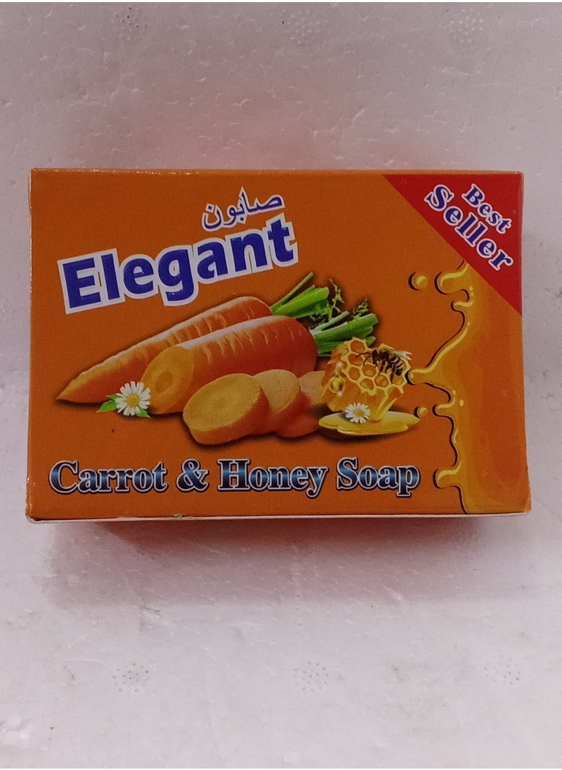 Elegant - 6 pieces of carrot and honey soap for soft skin, 6 x 100 g - Image 1