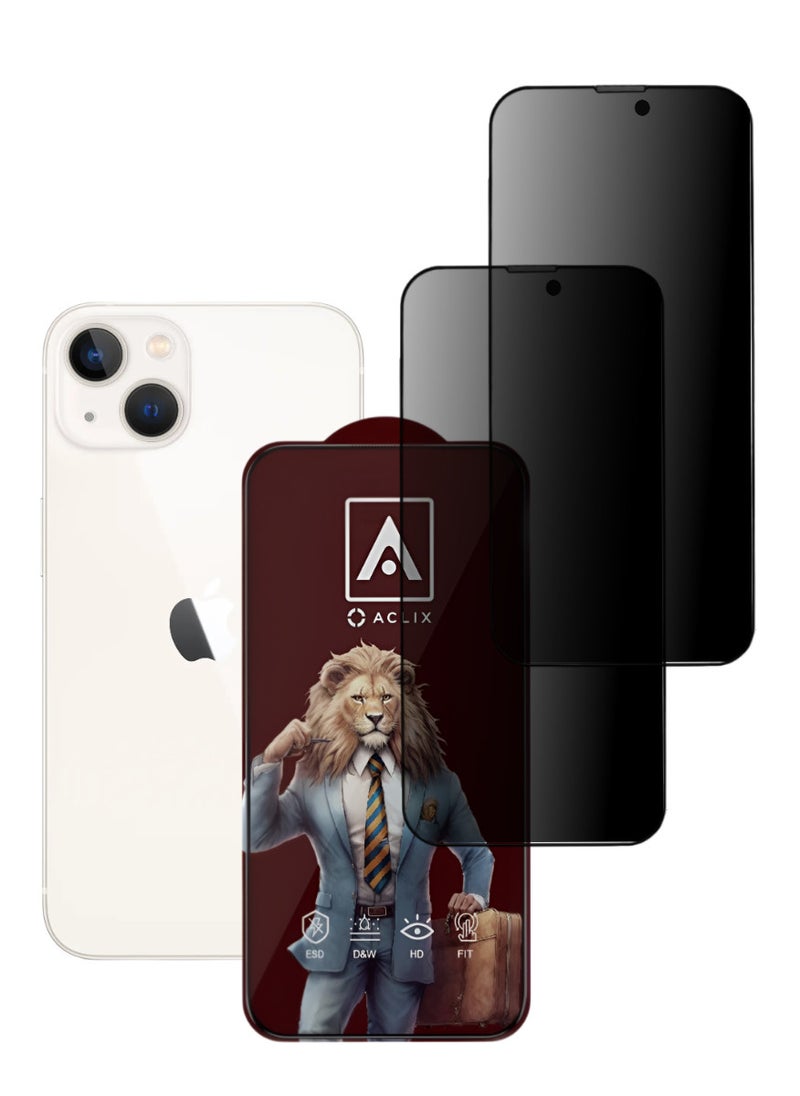 ACLIX 2 Pieces Antistatic ESD Dustproof Premium Quality High Definition Tempered Glass Screen Protector Designed For  iPhone 13 - Image 1